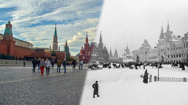 До и после: Москва сто лет назад и сейчас