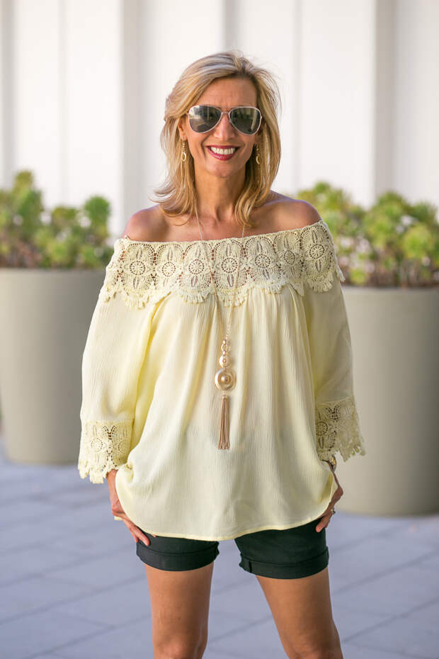 Maize-Yellow-Womens-Off-The-Shoulder-Top-Jacket-Society-6022