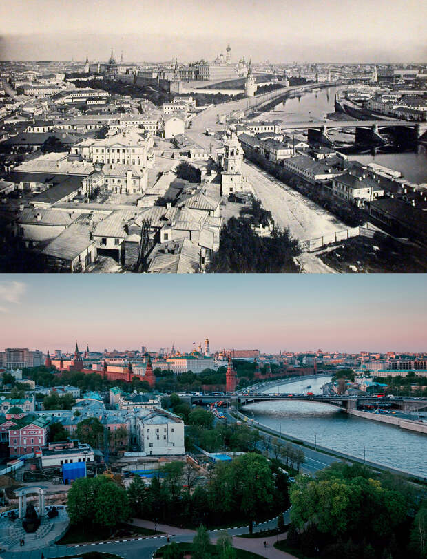 До и после: Москва сто лет назад и сейчас