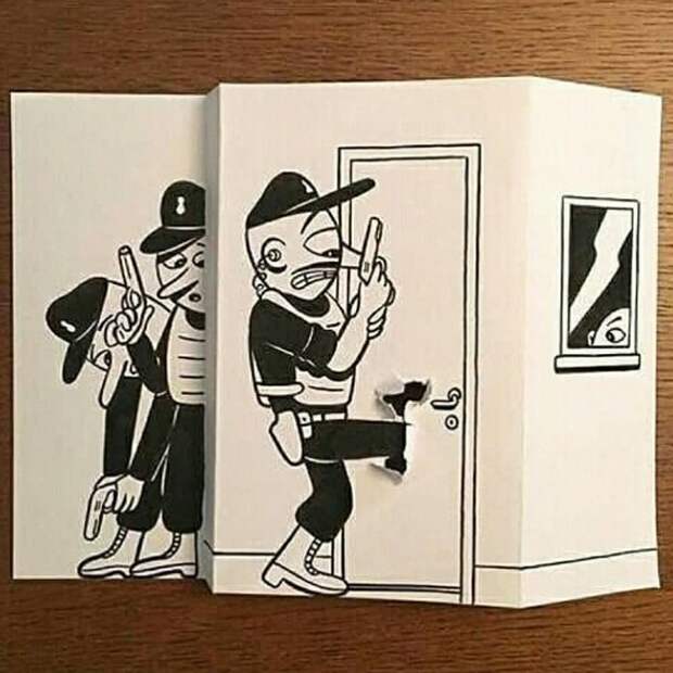 На бумаге рисунок, арт, Искусство, HuskMitNavn, длиннопост