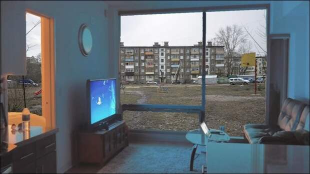 Отчего в России панорамные окна как-то не в моде окна, панорама, прикол, россия, фото, юмор
