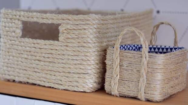 Простая техника создания корзин: ничего шить, плести и вязать не придется