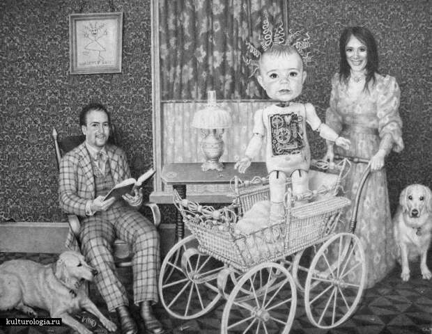 Портрет семейства Мур. Автор: Laurie Lipton. Портрет семейства Мур. Автор: Laurie Lipton.
