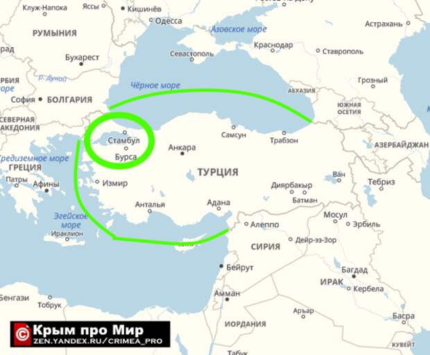 Морская акватория, контролируемая Турцией