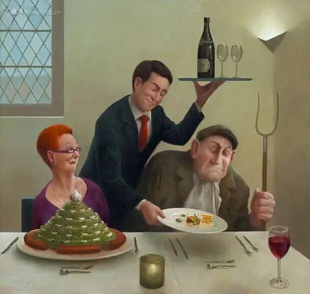 Хулиганистые и задиристые пенсионеры на картинах Мариуса ван Доккума