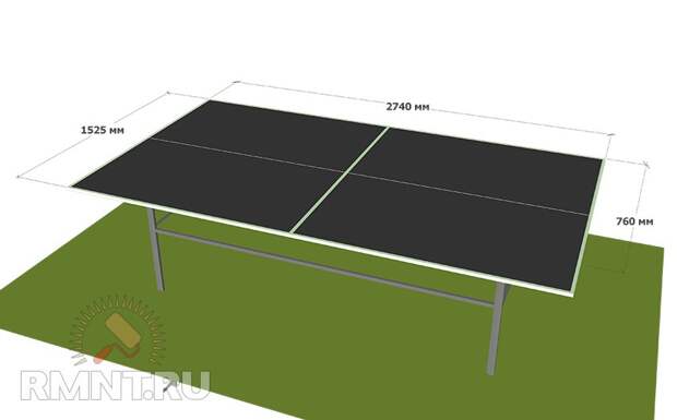Всепогодный теннисный стол своими руками: чертежи, размеры
