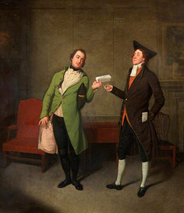 Самуэль Де Вильде. Bannister and Suett in George Coleman the Younger's 'Sylvester Daggerwood'