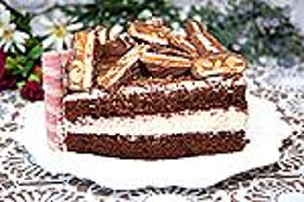 шоколадный торт с творожным кремом