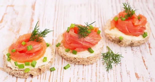 закуски бутерброды с семгой