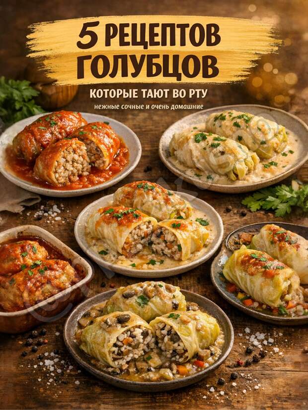 Кулинария>5 ВИДОВ ГОЛУБЦОВ!