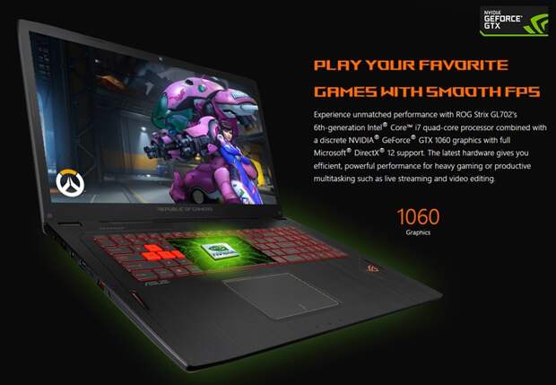 Ноутбук ASUS ROG Strix GL702VM
