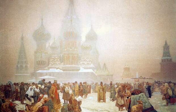 Отмена крепостного права в России, Альфонс Муха, 1914 год. \ Фото: goodfon.com.