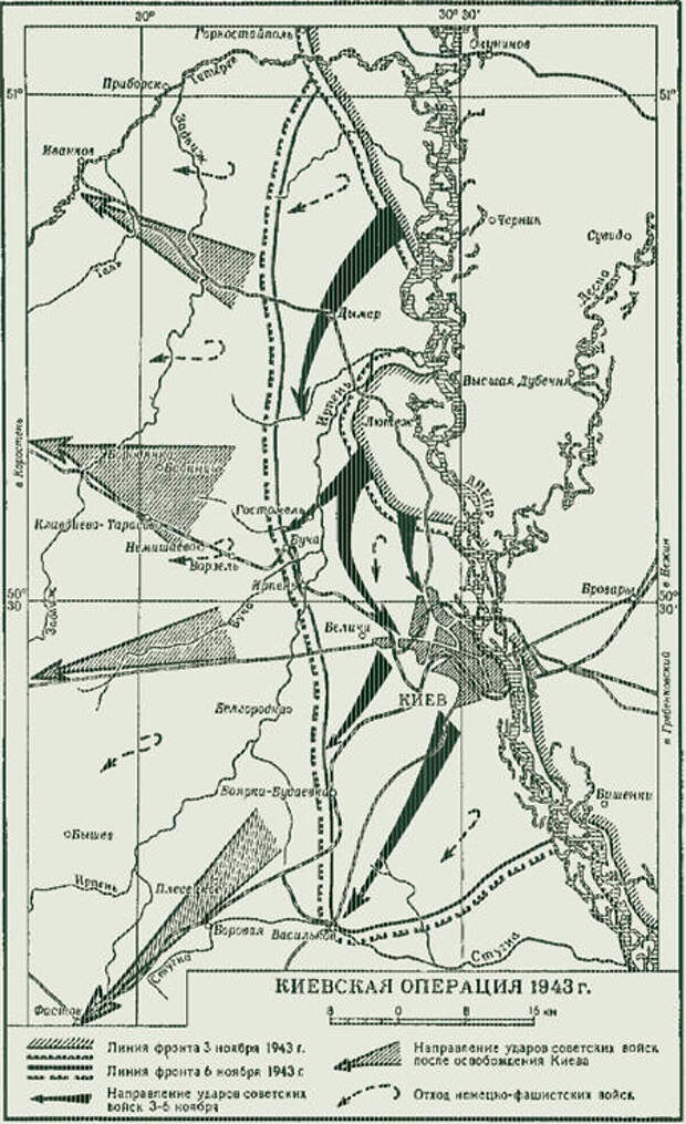 Киевская операция 1943 карта