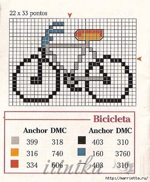 Вышиваем велосипед. Идеи со схемами (12) (424x512, 201Kb)