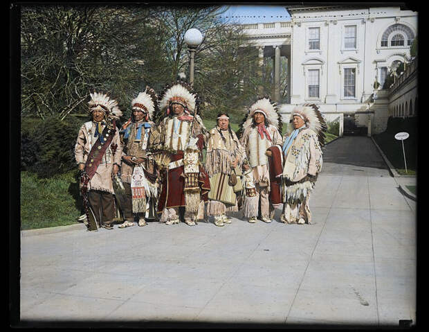 Фото коренных американцев 1920-х годов в цвете америка, индейцы, история, колоризация, колоризированные фото, коренные жители, сша, фото