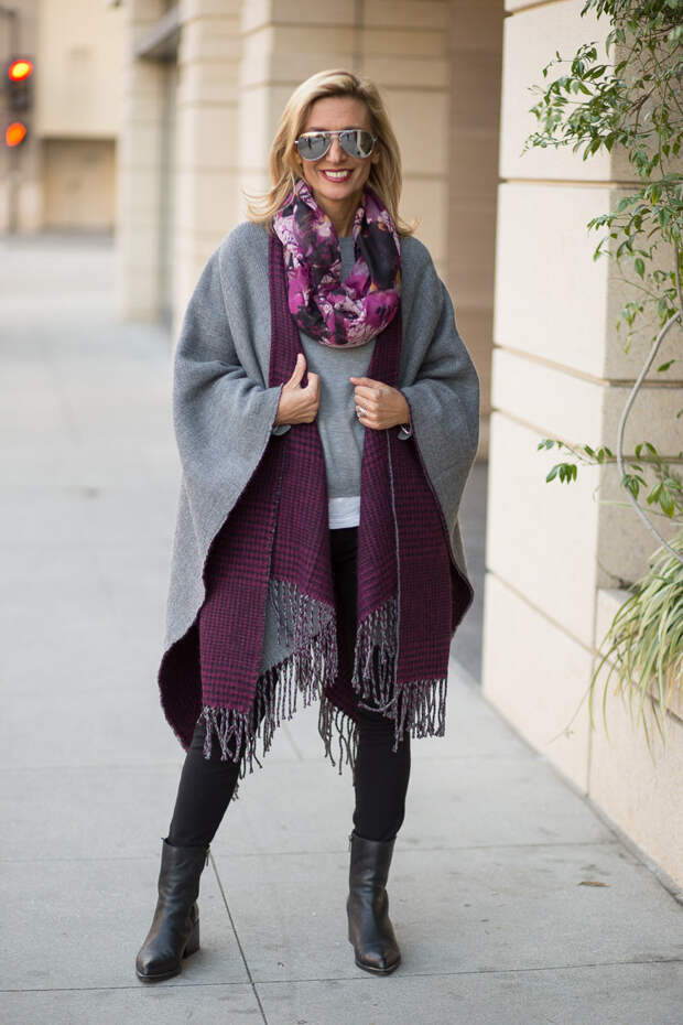 purple-black-houndstooth-and-solid-gray-reversible-poncho-jacket-society-0065