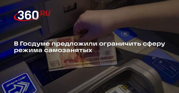 Депутат Нилов предложил ограничить сферу для самозанятых