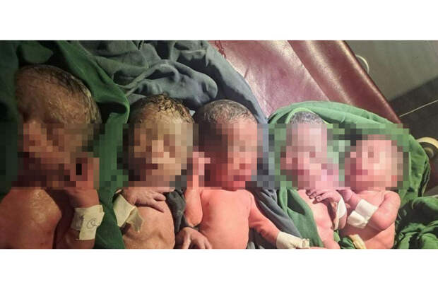 Африканка родила пятерняшек после 12 лет попыток завести ребенка