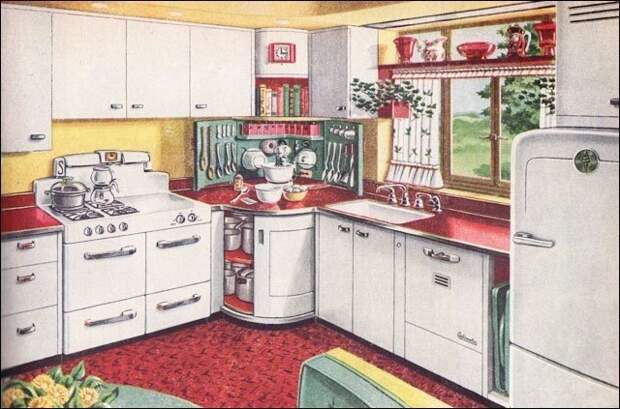Образцовые кухни из Америки 1940-х