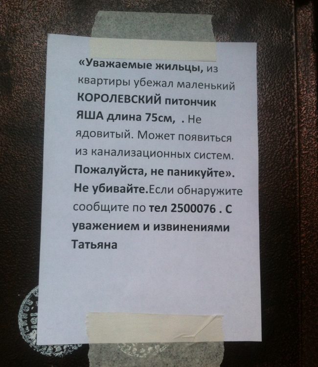 Подъездная переписка