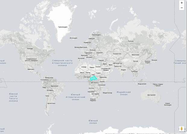 Возьмём для примера ещё одну страну, которая располагается возле экватора Размеры, картография, карты, проекция, страны