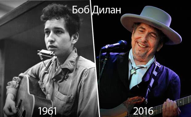Как изменился Боб Дилан за 55 лет Как изменились звёзды, звезды голливуда фото, звёзды, звёзды Голливуда, изменились звёзды