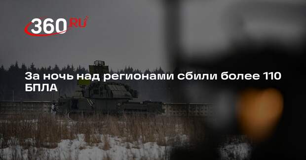 Минобороны: средства ПВО уничтожили ночью 113 дронов ВСУ над регионами