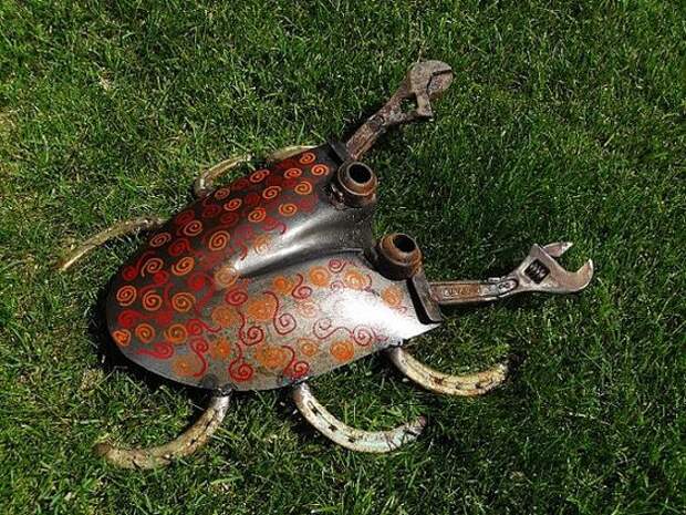 Big Shovel Crab welded garden art by Sistersteel on Etsy,: 