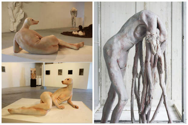 Berlinde de Bruyckere и Leah Brown art, Скульптуры, искусство, сумасшествие