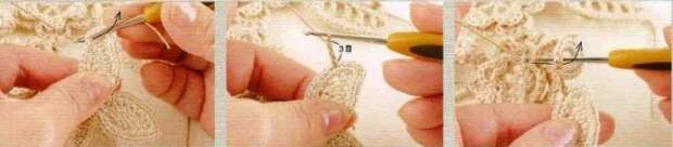 Шарф в в технике ирландского кружева