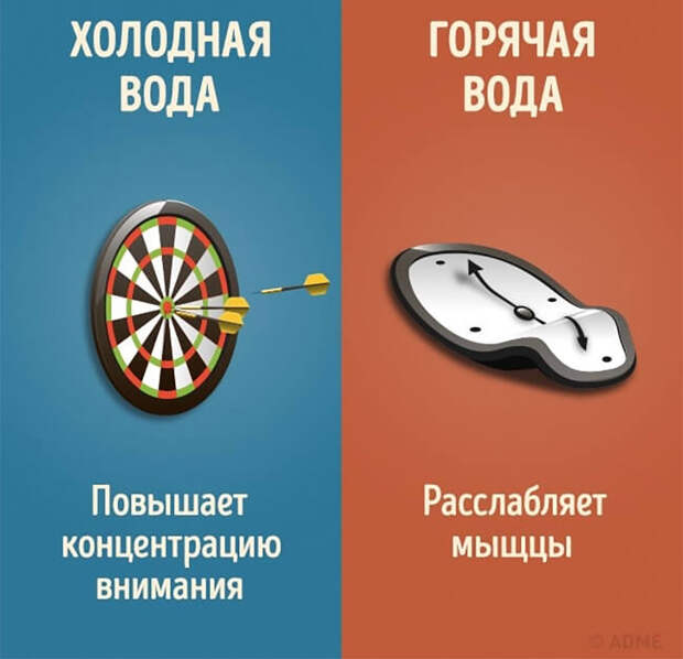 Девять отличий горячего душа от холодного
