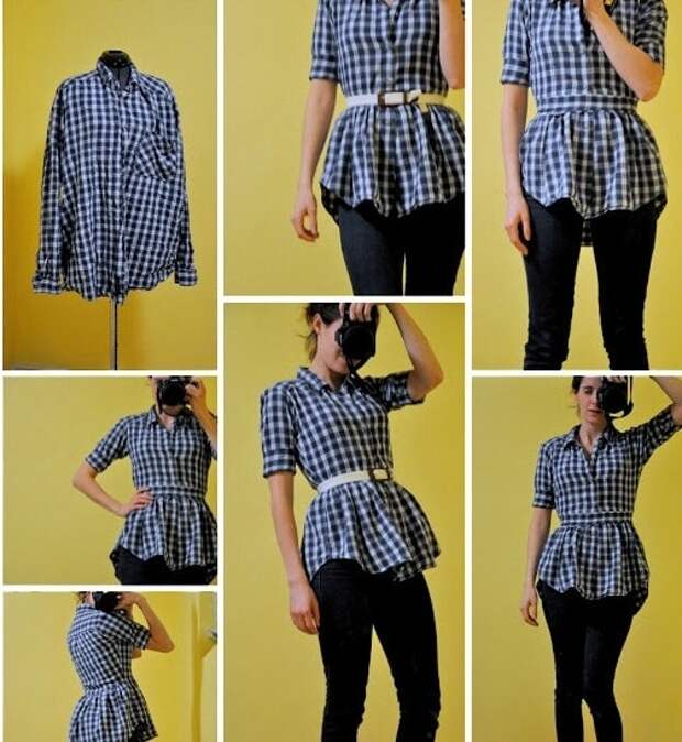 Превращаем простые рубашки в очаровательные женские блузки