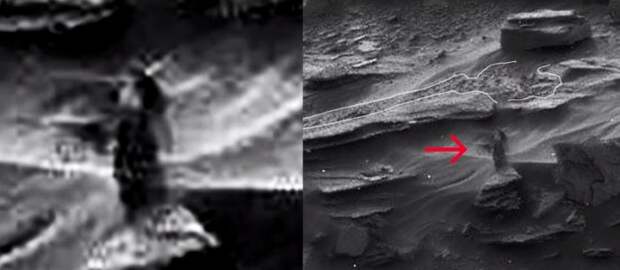Неожиданные объекты на снимках Марса