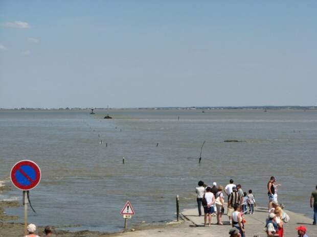 Исчезающая дорога Пассаж дю Гуа (Passage du Gois)  вода, дороги, путешествия, франция