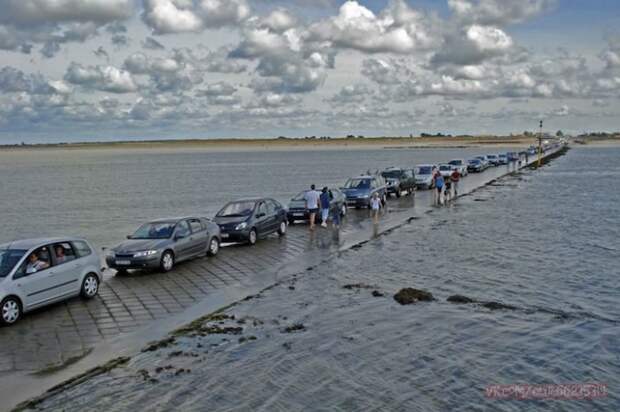 Исчезающая дорога Пассаж дю Гуа (Passage du Gois)  вода, дороги, путешествия, франция