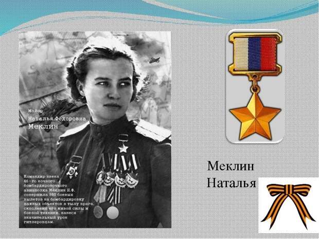 Герои Советского Союза. Наталья Фёдоровна Ме́клин война, герой советского союза, история, факты