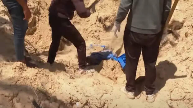 В палестинском Хан-Юнисе обнаружено массовое захоронение жертв израильской бомбардировки, когда будут санкции?