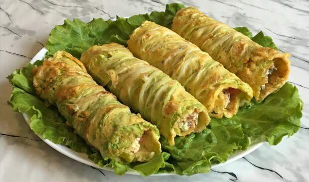 Необычные рулетики из жареной пекинской капусты