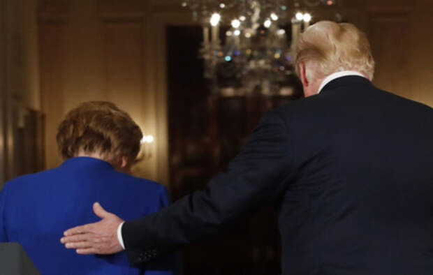 U.S. President Trump and German Chancellor Merkel hold joint news conference at the White House in Washington