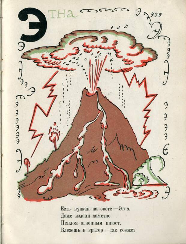 Удивительно, но крупное извержение Этны произошло только в 1928 г. Добужинский явно что-то предвидел...