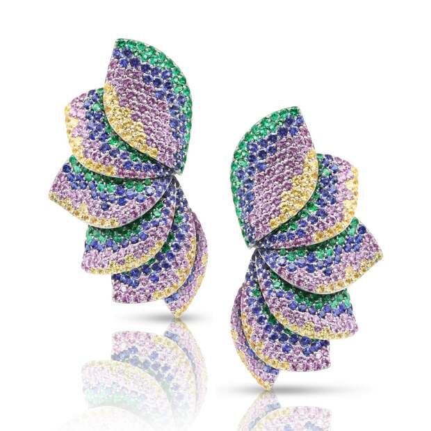 Серьги (розовое золото, сапфиры, изумруды), Aleluia, Pasquale Bruni, 5 252 000 руб. (Mercury)