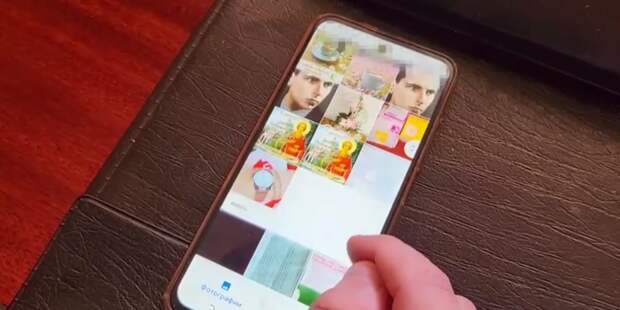 В телефоне у повара портреты Бандеры. Скрин: ФСБ России.