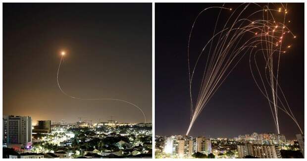 Израильтяне показали, как "Железный купол" справляется с палестинскими ракетами