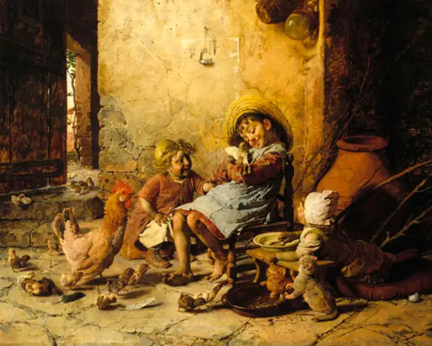 Гаэтано Чиерици (Gaetano Chierici), La chioccia, 1897