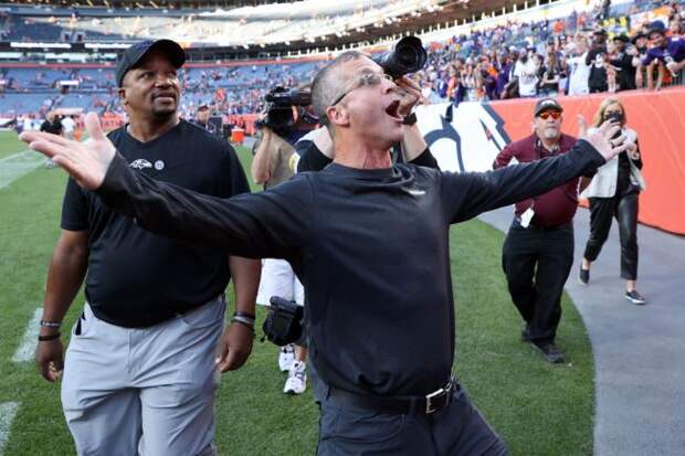 John Harbaugh Vic Fangio Ravens Rushing Record