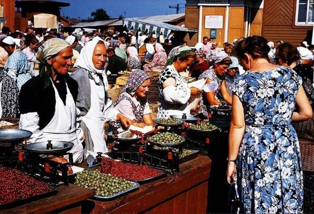 Даниловский колхозный рынок, Москва, 1959 год СССР, ностальгия, улицы Москвы