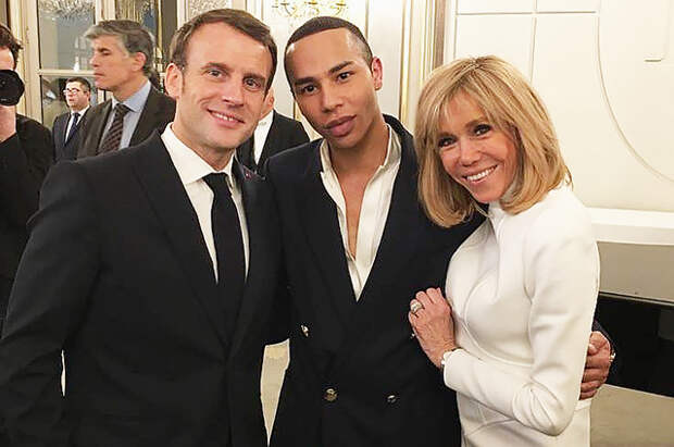 Брижит и Эммануэль Макрон, Наоми Кэмпбелл, Жан-Поль Готье и другие на ужине в Елисейском дворце