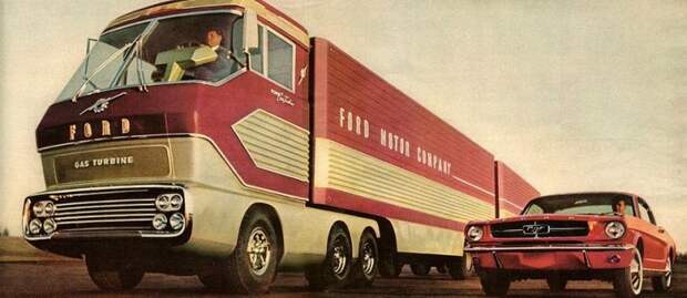 Ford Turbine Truck 1964 - Грузовик размером с дом ford, авто, автоистория, грузовик, концепт, концепт-кар, разработки, ретро авто