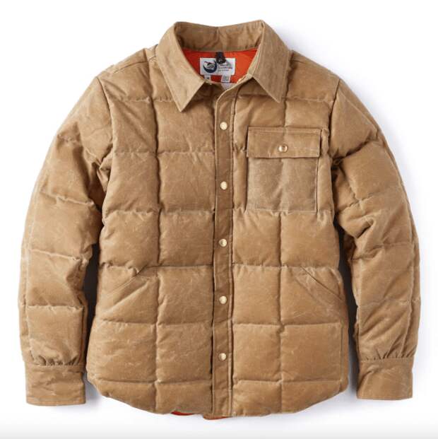 Huckberry x Thomas Rhett Crescent Down Works Waxed Canvas Puffer Jacket