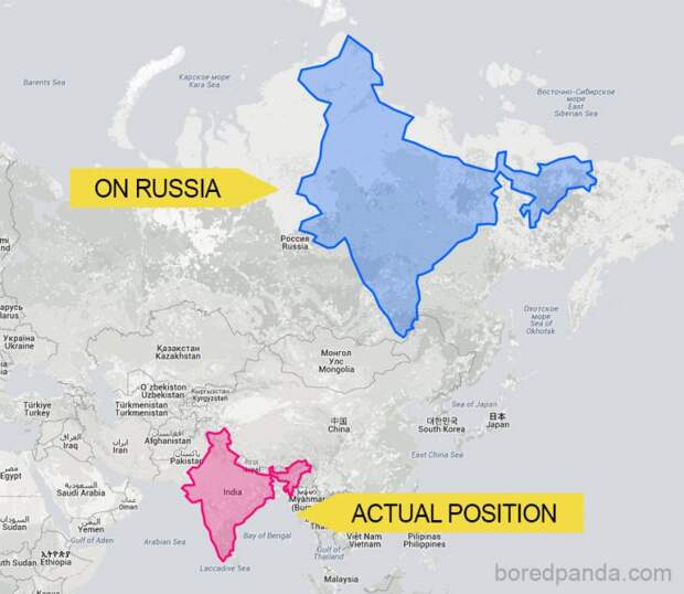 12 уникальных карт, по которым легко понять настоящие размеры стран мира